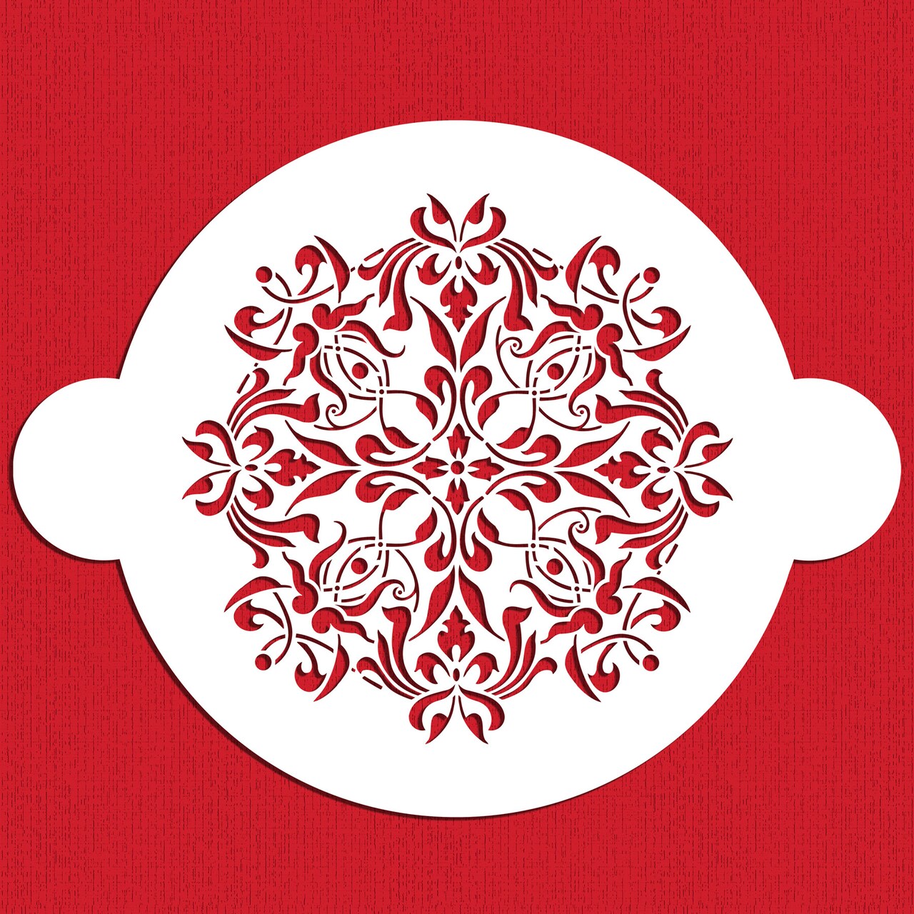 8-Inch French Medallion Cake Stencil Top | C144 by Designer Stencils | Cake Decorating Tools | Baking Stencils for Royal Icing, Airbrush, Dusting Powder | Reusable Plastic Food Grade Stencil for Cakes | Easy to Use & Clean Cake Stencil